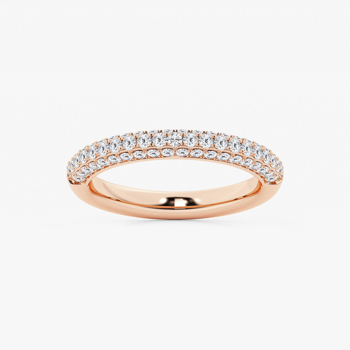 1/2 ctw Round Lab Grown Diamond Micro Pave Wedding Band