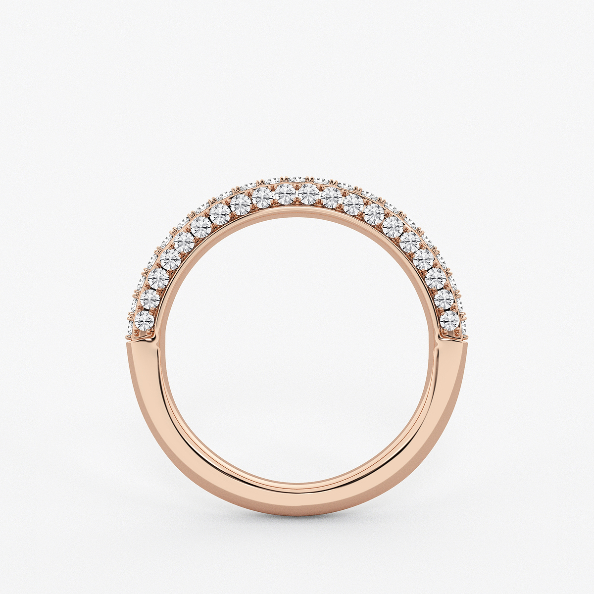 Additional Image 1 for  1/2 ctw Round Lab Grown Diamond Micro Pave Wedding Band