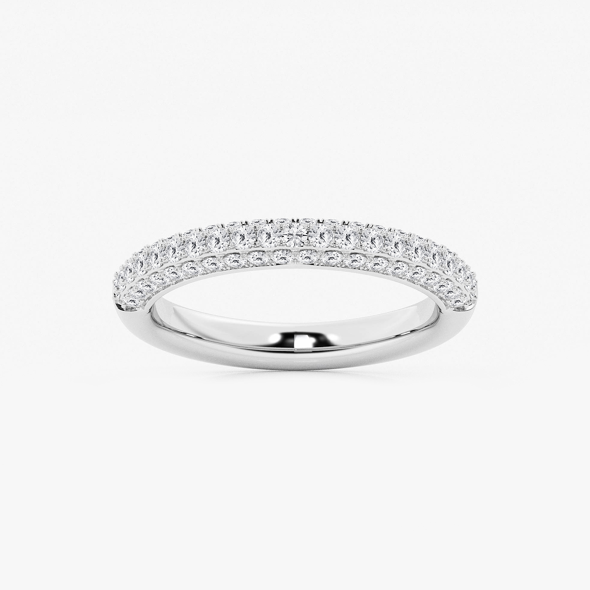 1/2 ctw Round Lab Grown Diamond Micro Pave Wedding Band