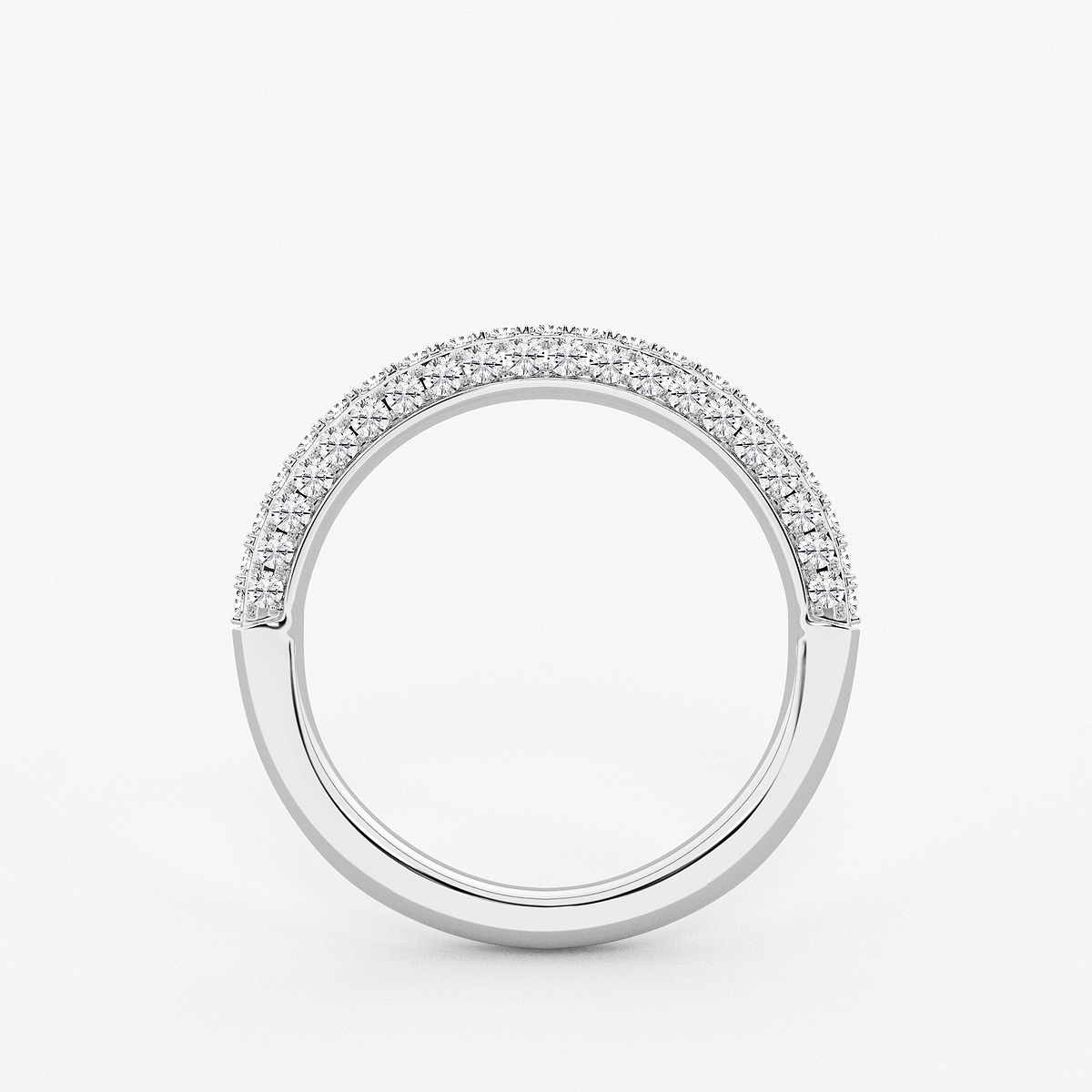 Additional Image 1 for  1/2 ctw Round Lab Grown Diamond Micro Pave Wedding Band