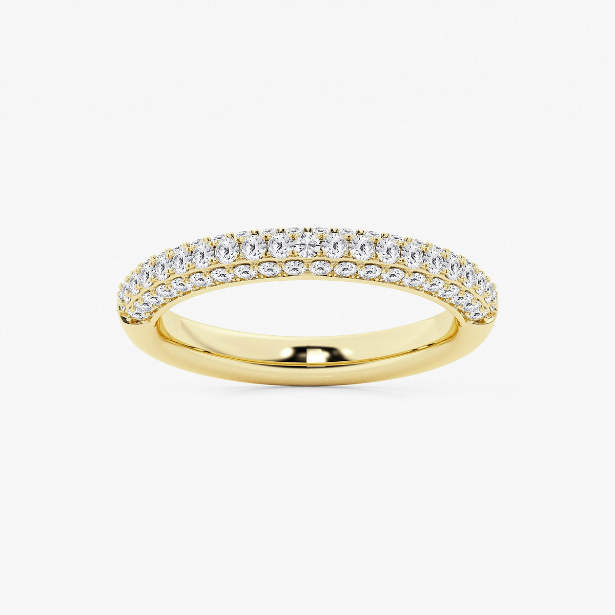 1/2 ctw Round Lab Grown Diamond Micro Pave Wedding Band