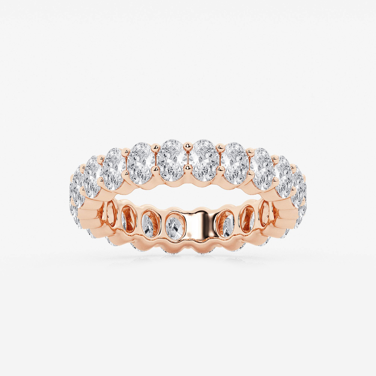 2 2/3 ctw Oval Lab Grown Diamond Eternity Band - 4mm Width