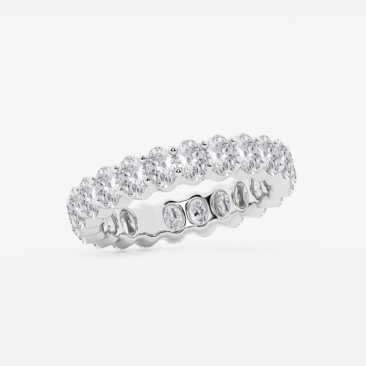 Additional Image 1 for  2 2/3 ctw Oval Lab Grown Diamond Eternity Band - 4.2mm Width