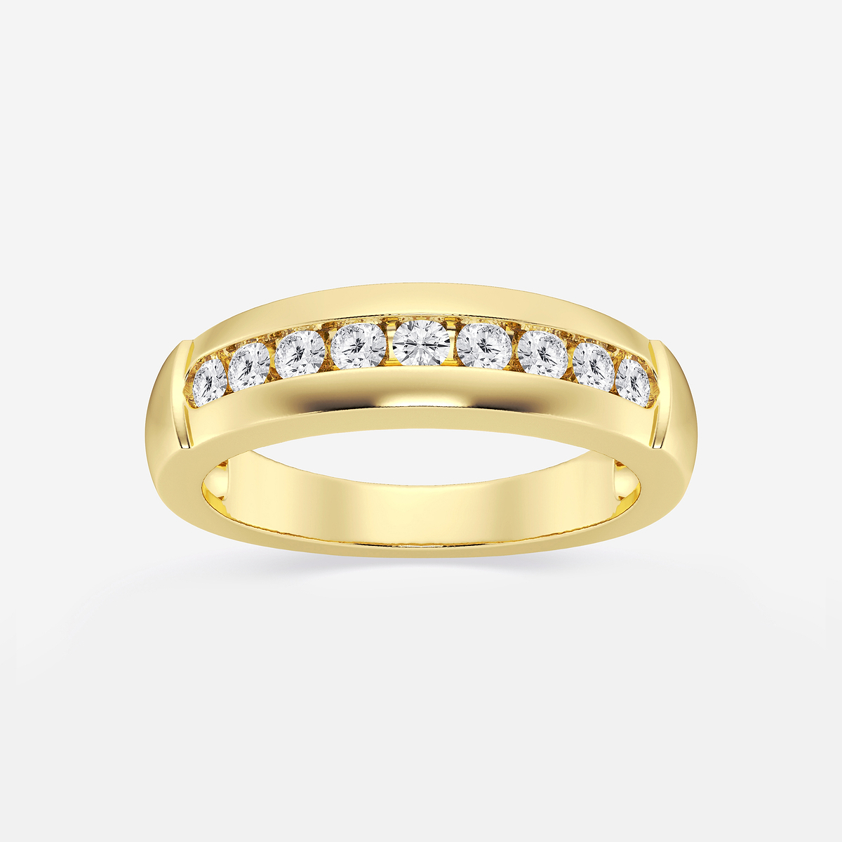 1/2 ctw Round Lab Grown Diamond Nine-Stone Wedding Band