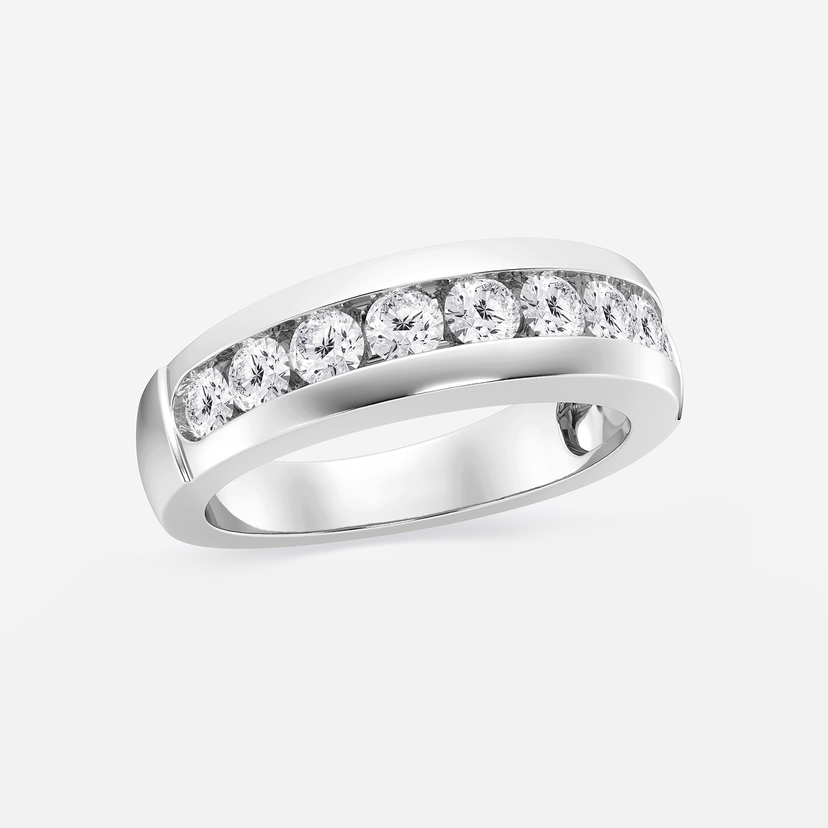Additional Image 1 for  1 ctw Round Lab Grown Diamond Nine-Stone Wedding Band