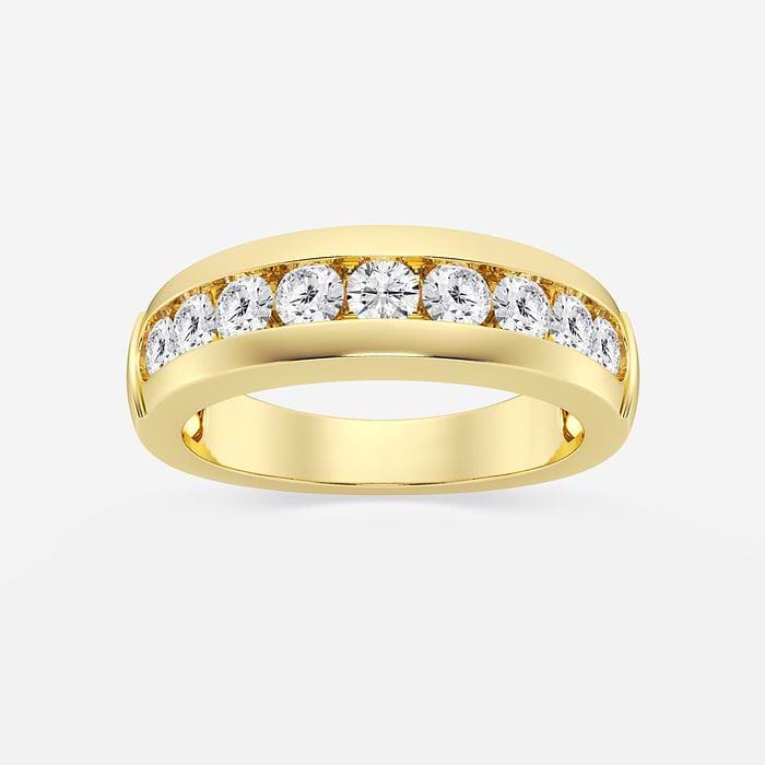 Nine Stone Round Wedding Band