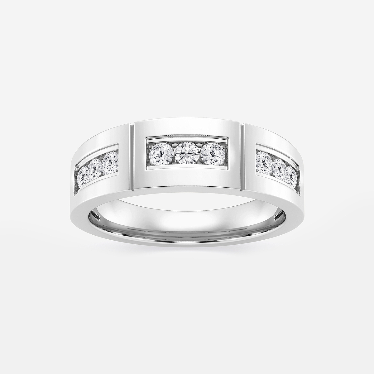 1/2 ctw Round Lab Grown Diamond Channel Set Wedding Band