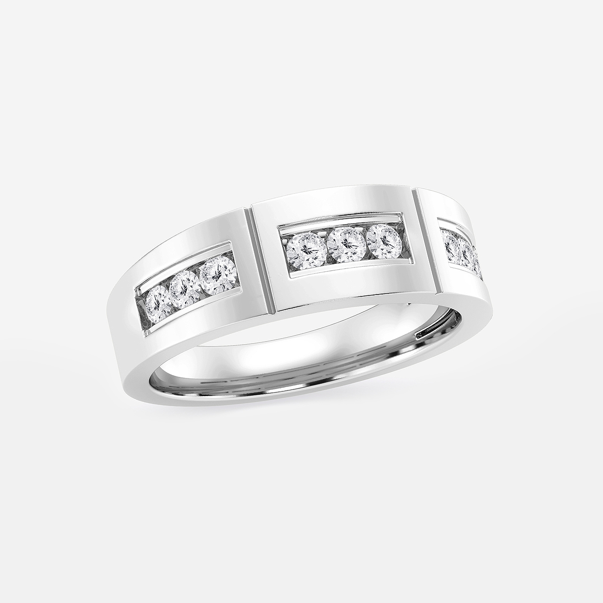 Additional Image 1 for  1/2 ctw Round Lab Grown Diamond Channel Set Wedding Band