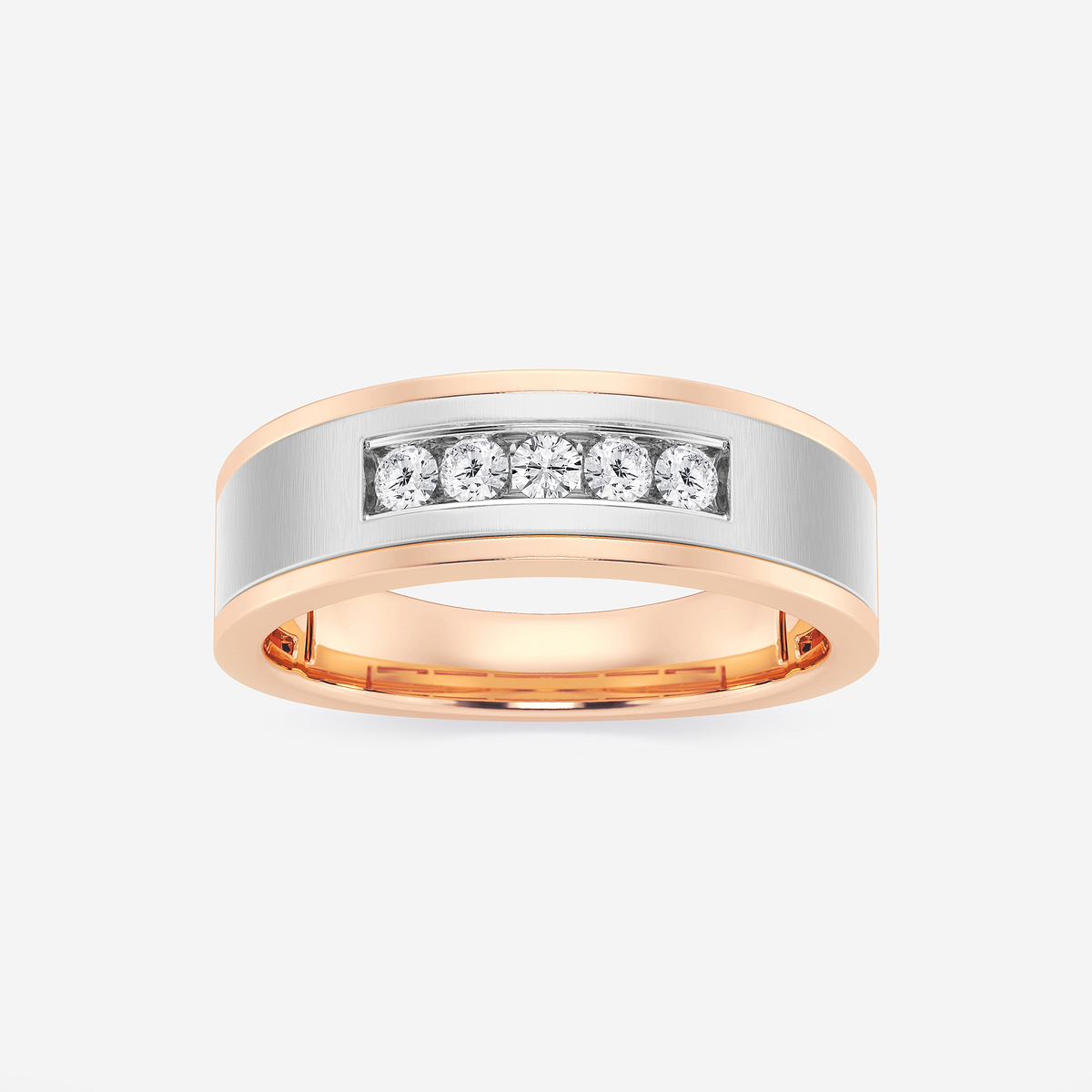 1/4 ctw Round Lab Grown Diamond Five-Stone Wedding Band