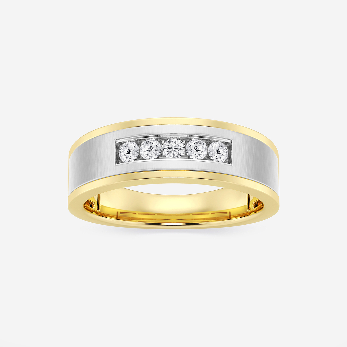 1/4 ctw Round Lab Grown Diamond Five-Stone Wedding Band