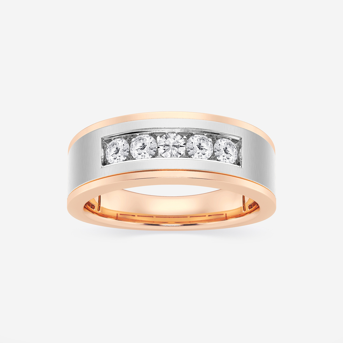 1/2 ctw Round Lab Grown Diamond Five-Stone Wedding Band