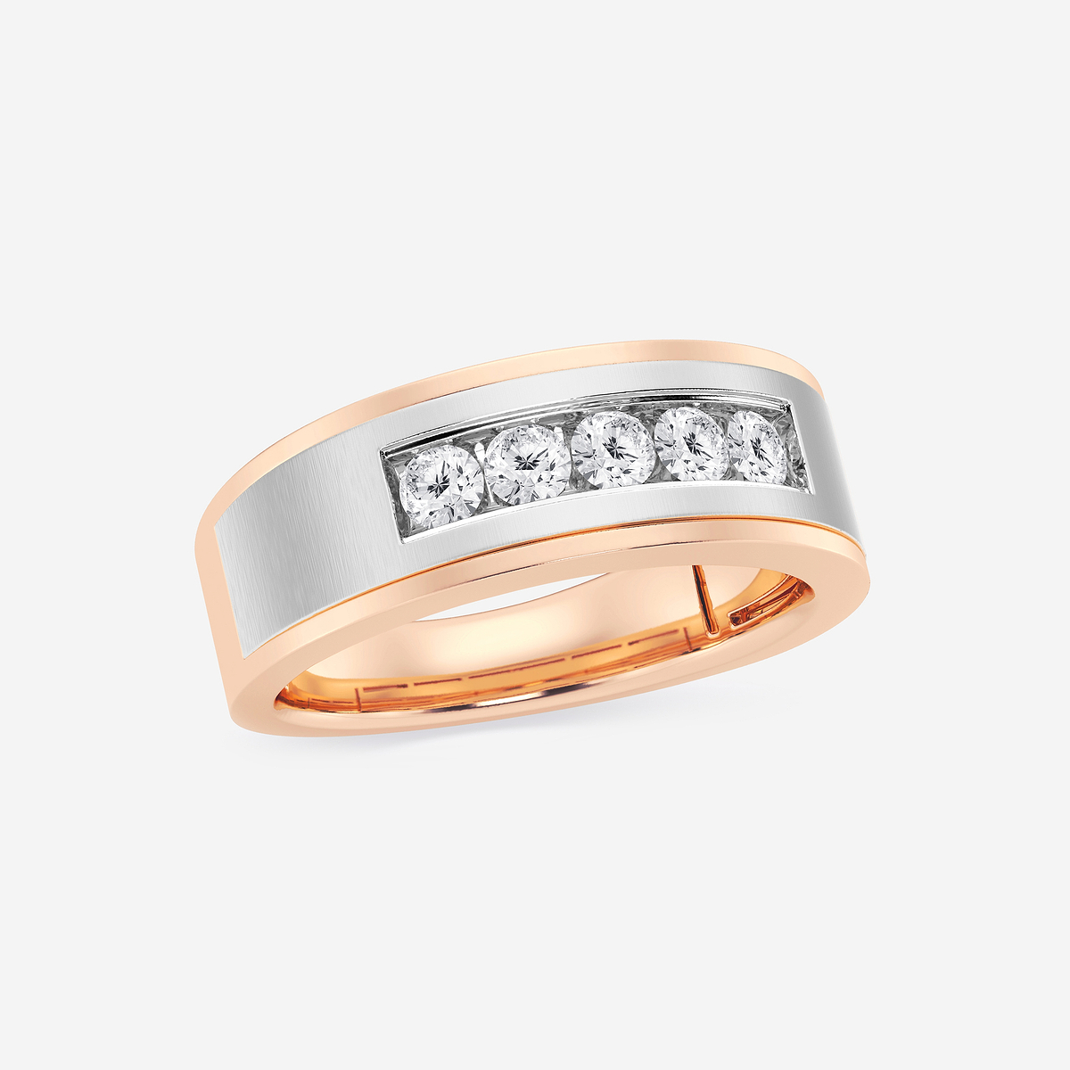 Additional Image 1 for  1/2 ctw Round Lab Grown Diamond Five-Stone Wedding Band