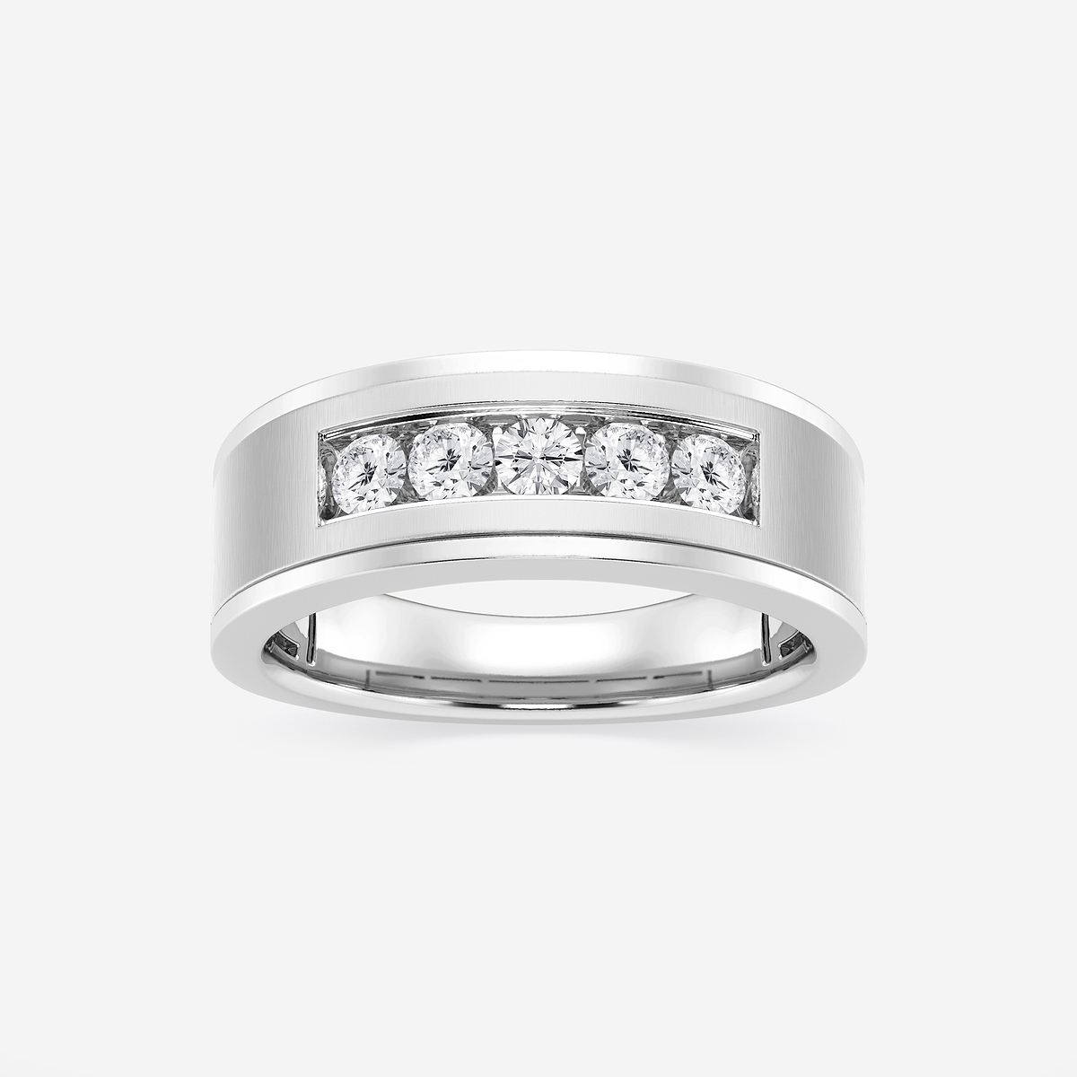1/2 ctw Round Lab Grown Diamond Five-Stone Wedding Band