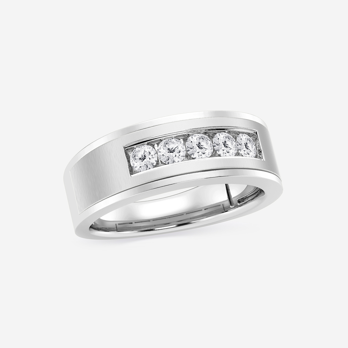 Additional Image 1 for  1/2 ctw Round Lab Grown Diamond Five-Stone Wedding Band