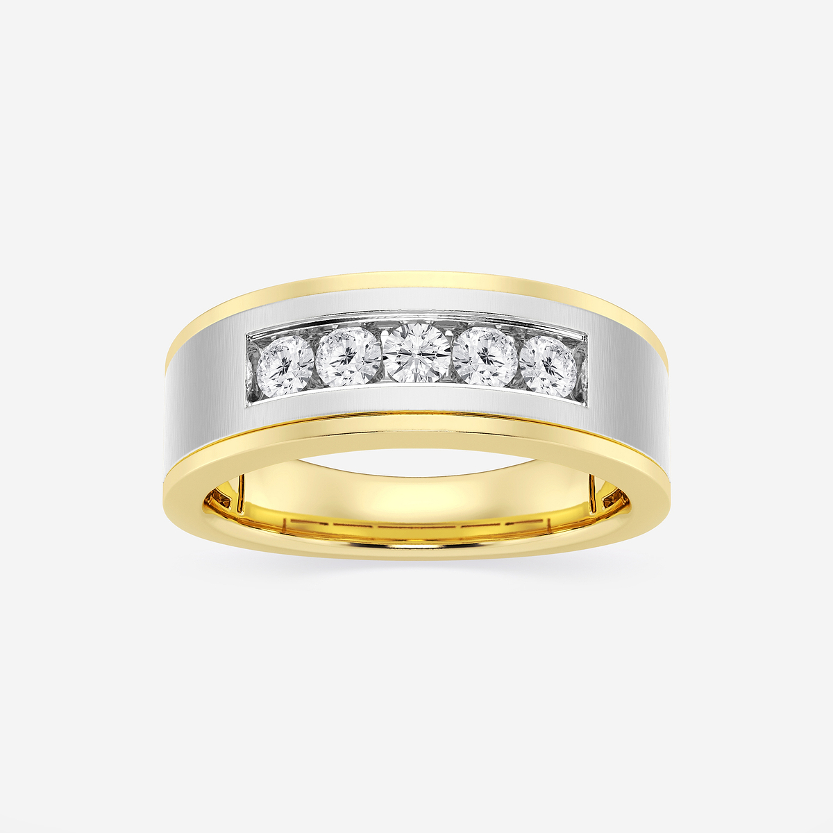 1/2 ctw Round Lab Grown Diamond Five-Stone Wedding Band
