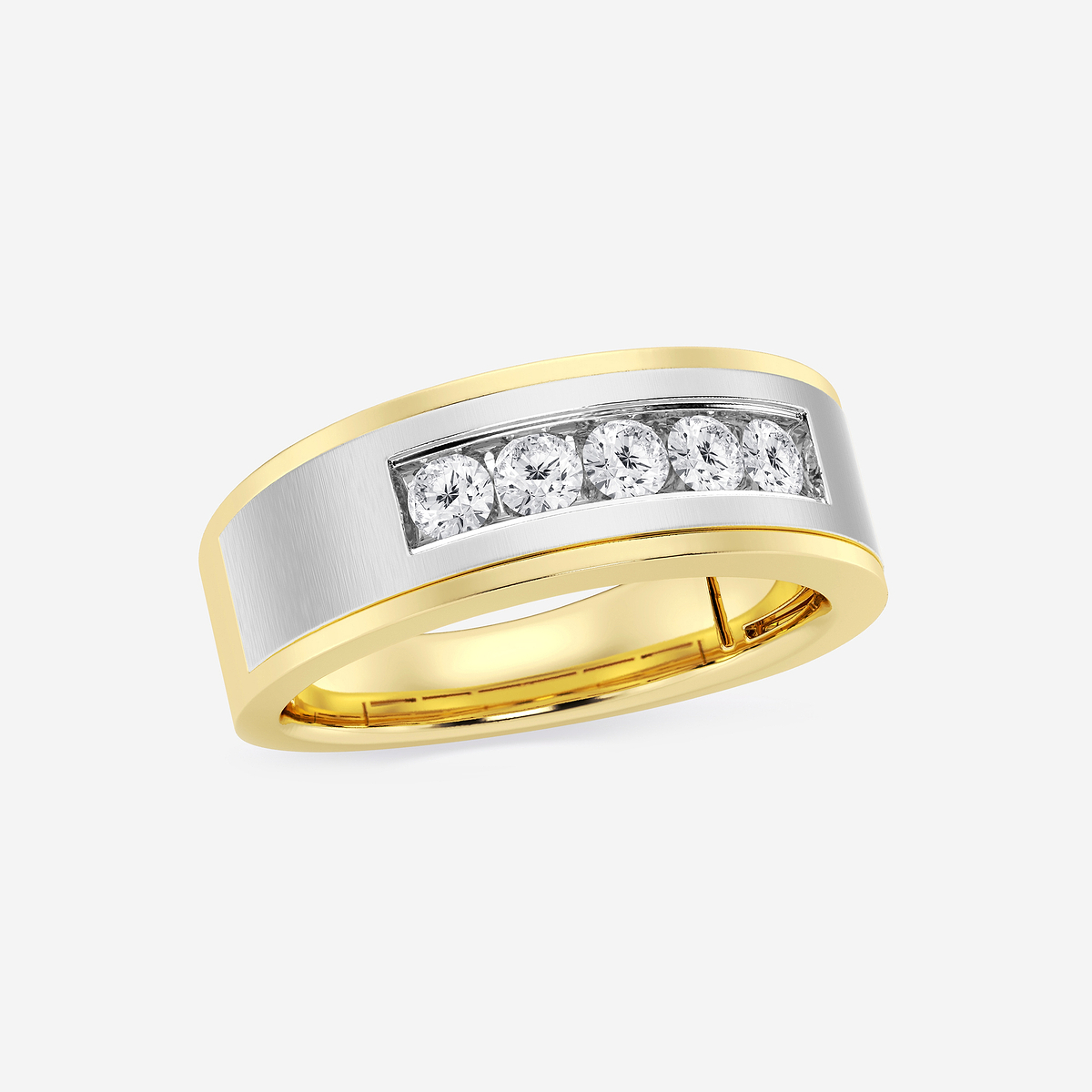 Additional Image 1 for  1/2 ctw Round Lab Grown Diamond Five-Stone Wedding Band