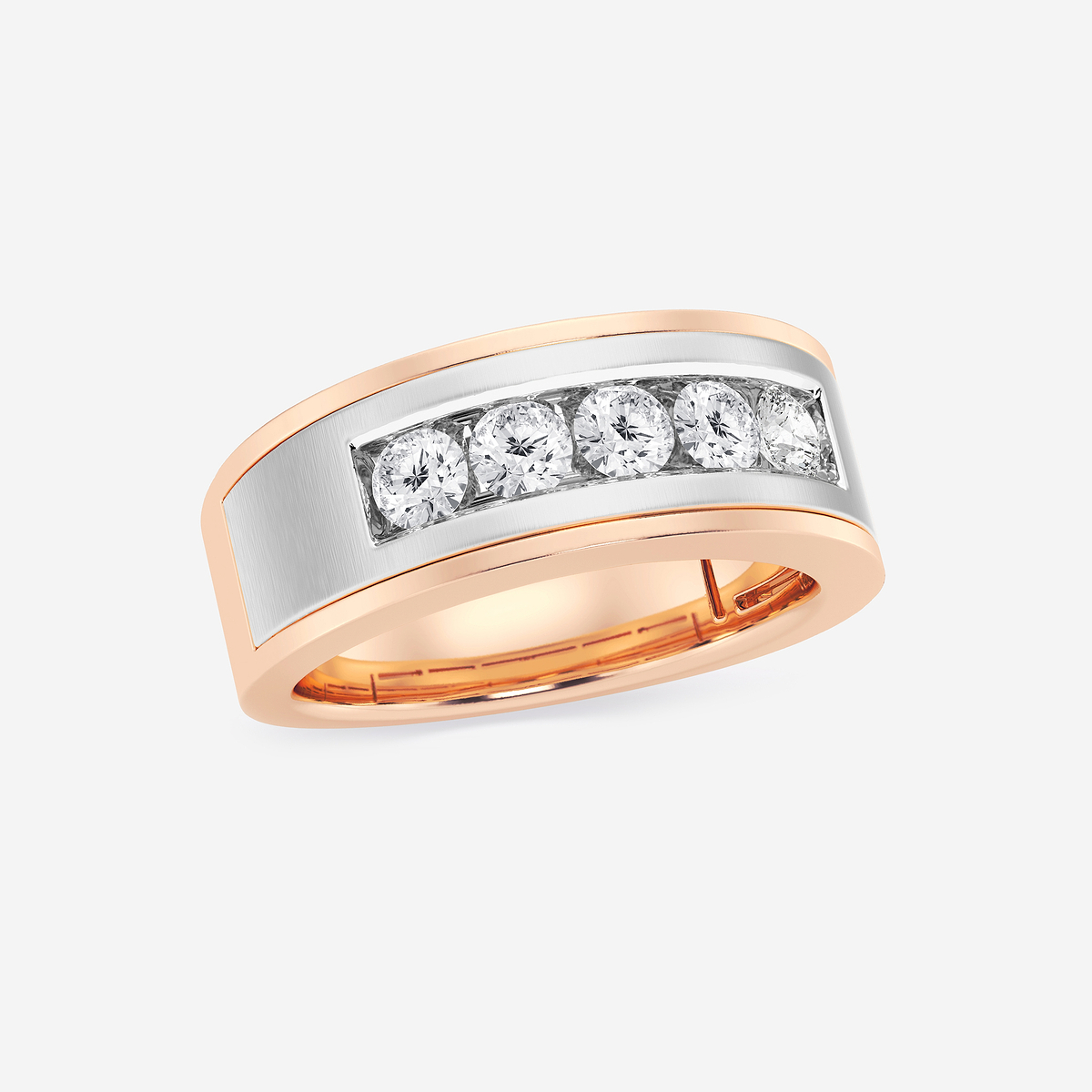 Additional Image 1 for  1 ctw Round Lab Grown Diamond Five-Stone Wedding Band