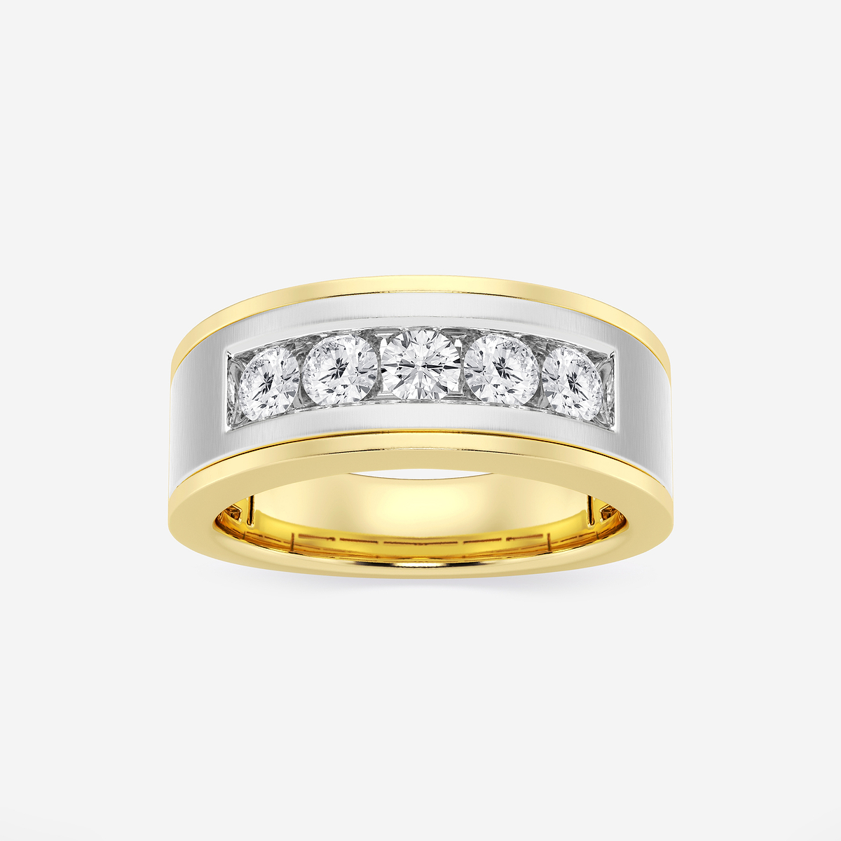 1 ctw Round Lab Grown Diamond Five-Stone Wedding Band