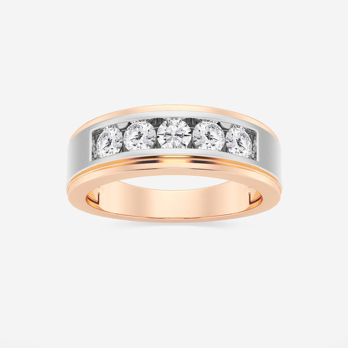 1 ctw Round Lab Grown Diamond Five-Stone Wedding Band