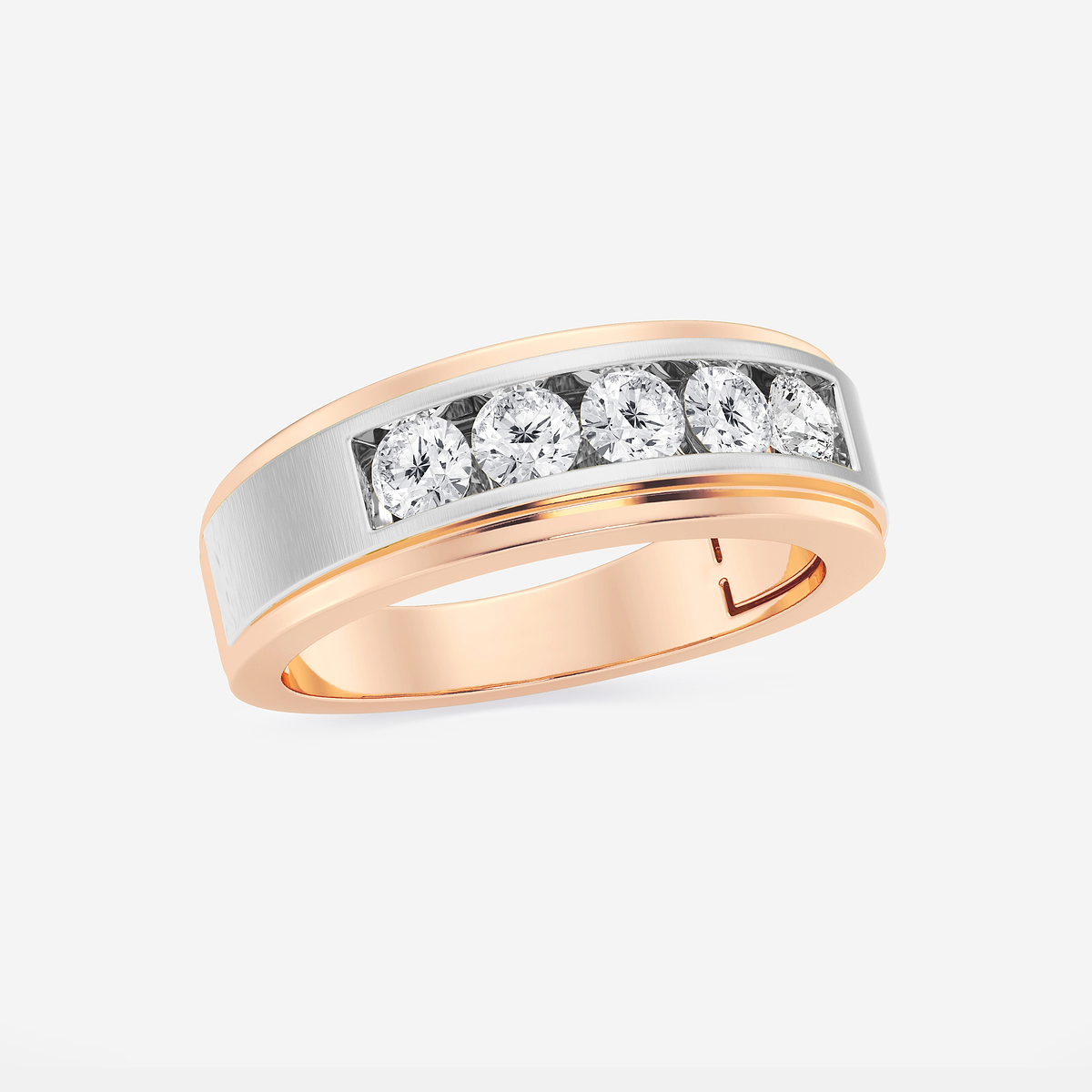 Additional Image 1 for  1 ctw Round Lab Grown Diamond Five-Stone Wedding Band