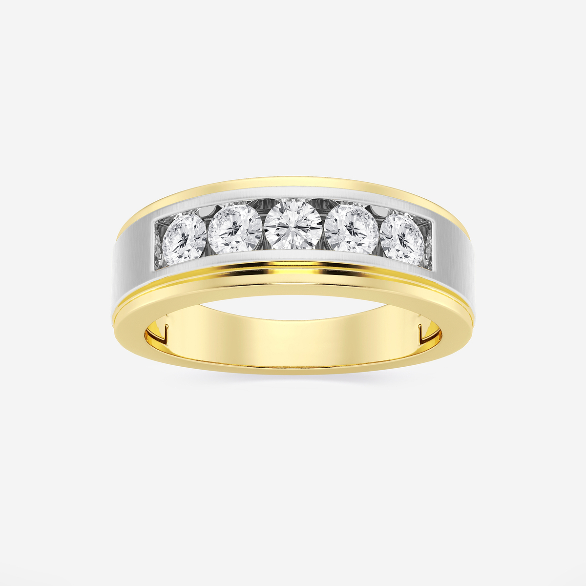 1 ctw Round Lab Grown Diamond Five-Stone Wedding Band