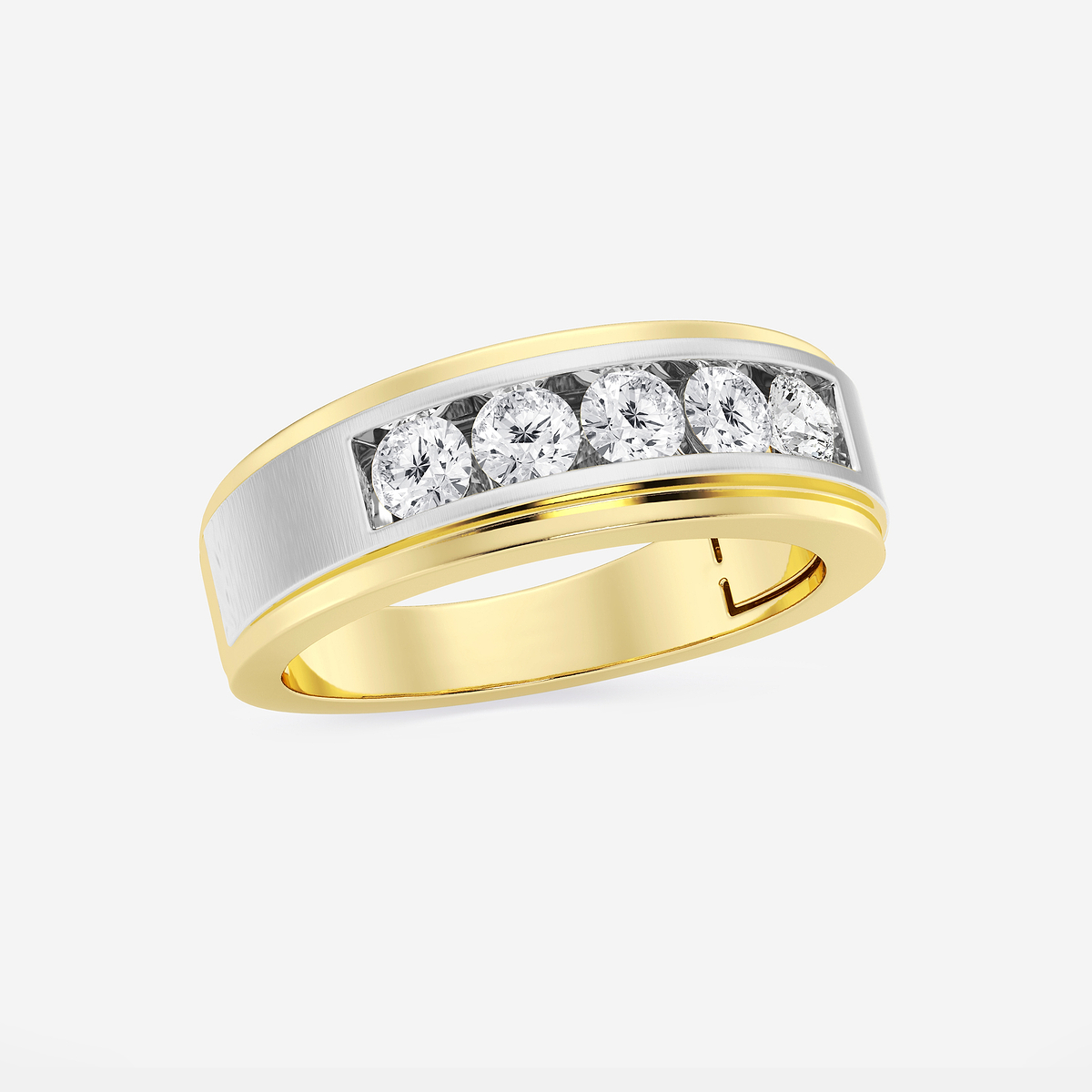 Additional Image 1 for  1 ctw Round Lab Grown Diamond Five-Stone Wedding Band