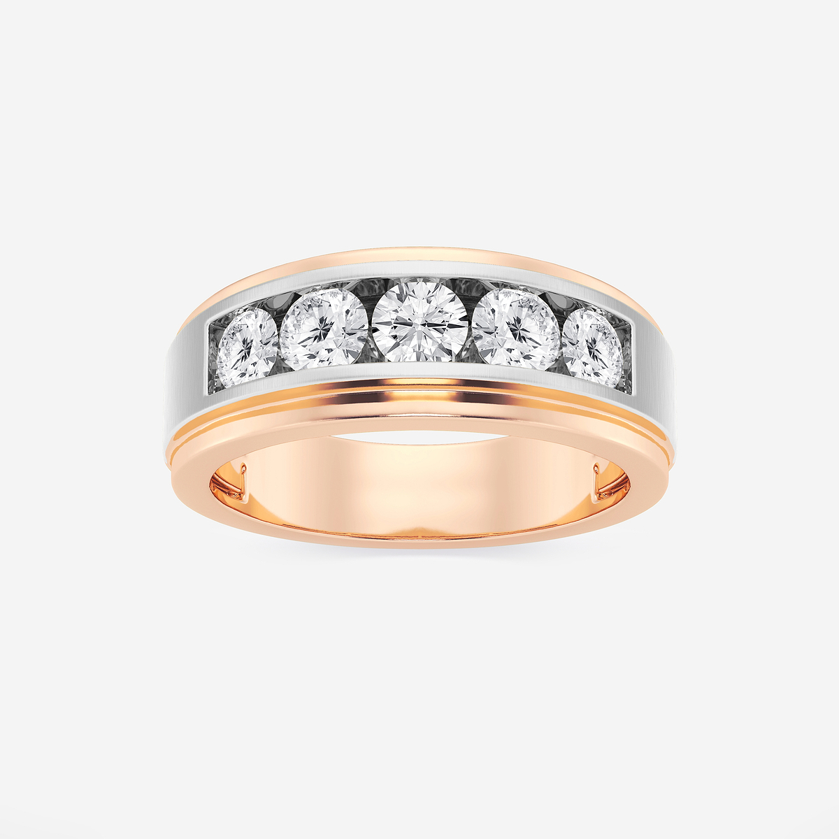 1 1/2 ctw Round Lab Grown Diamond Five-Stone Wedding Band