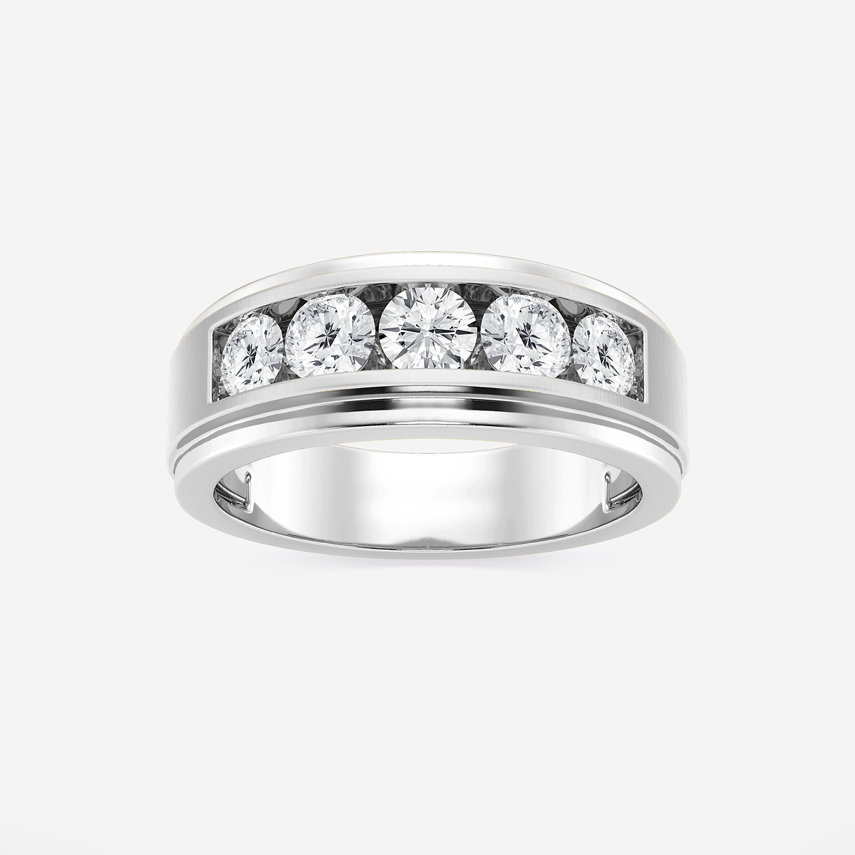 1 1/2 ctw Round Lab Grown Diamond Five-Stone Wedding Band