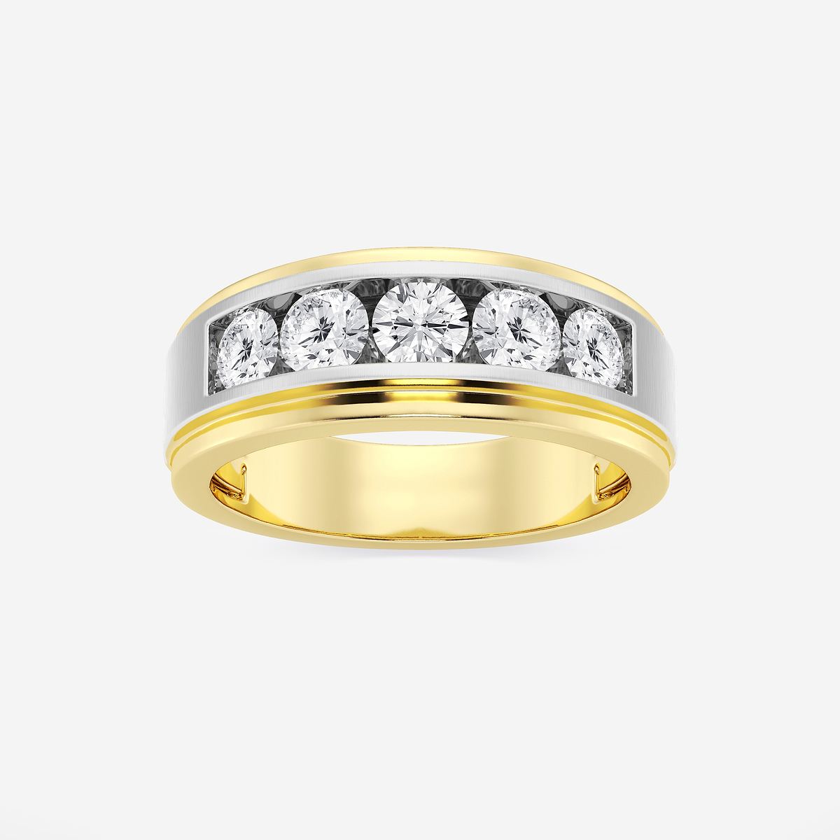 1 1/2 ctw Round Lab Grown Diamond Five-Stone Wedding Band
