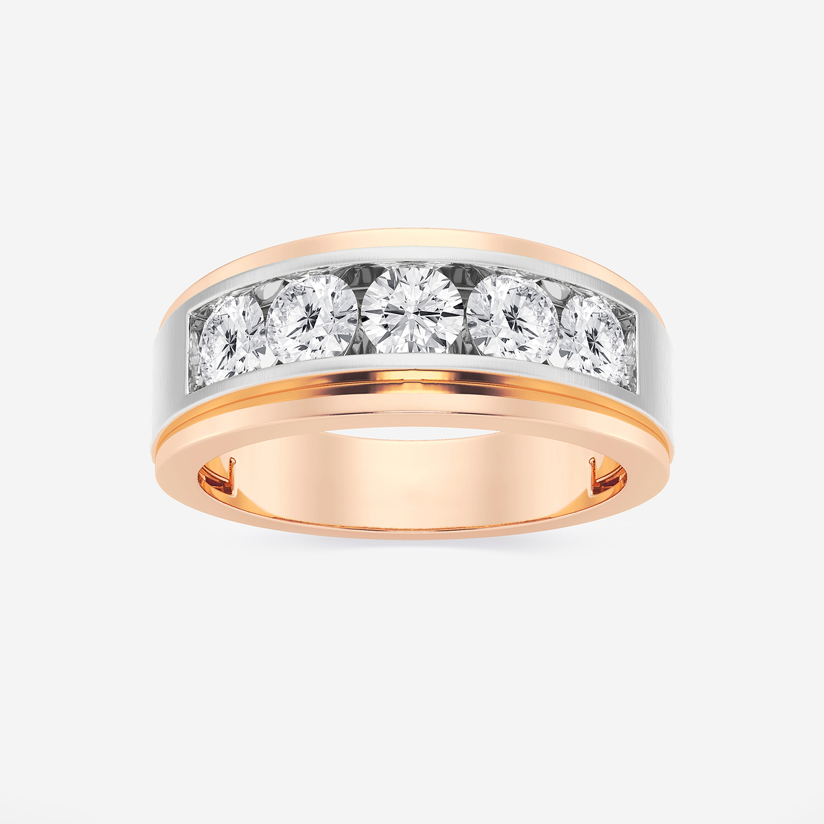 2 ctw Round Lab Grown Diamond Five-Stone Wedding Band