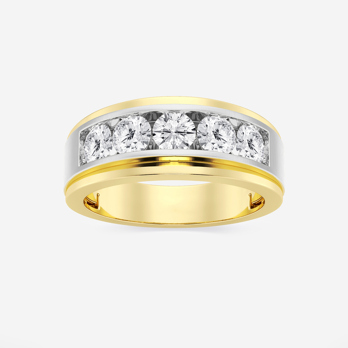 2 ctw Round Lab Grown Diamond Five-Stone Wedding Band