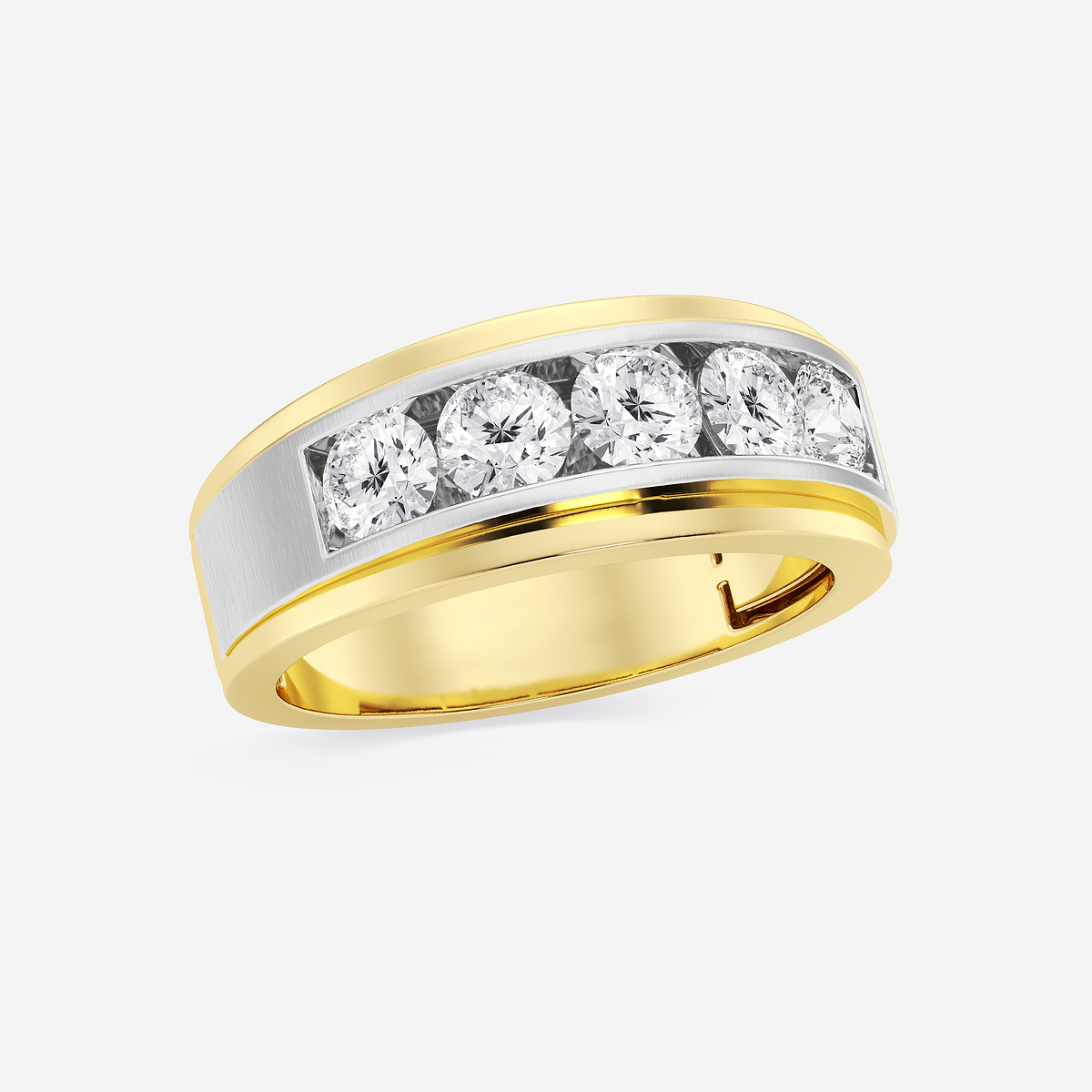 Additional Image 1 for  2 ctw Round Lab Grown Diamond Five-Stone Wedding Band