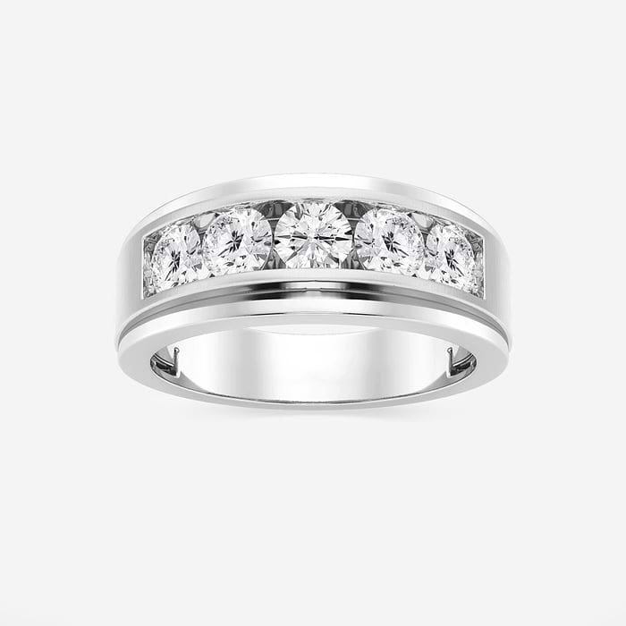 2 ctw Round Lab Grown Diamond Five-Stone Wedding Band
