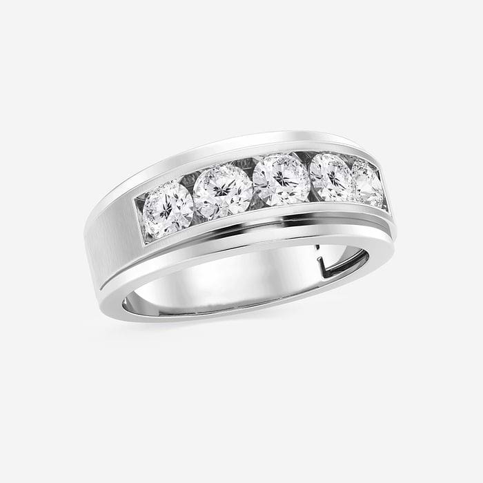 2 ctw Round Lab Grown Diamond Five-Stone Wedding Band