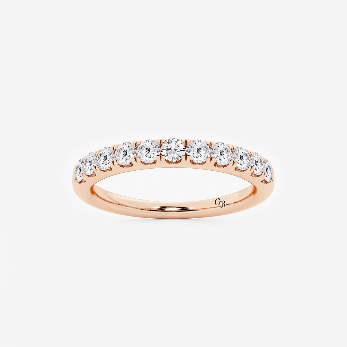 1/2 ctw Round Lab Grown Diamond Eleven-Stone Wedding Band