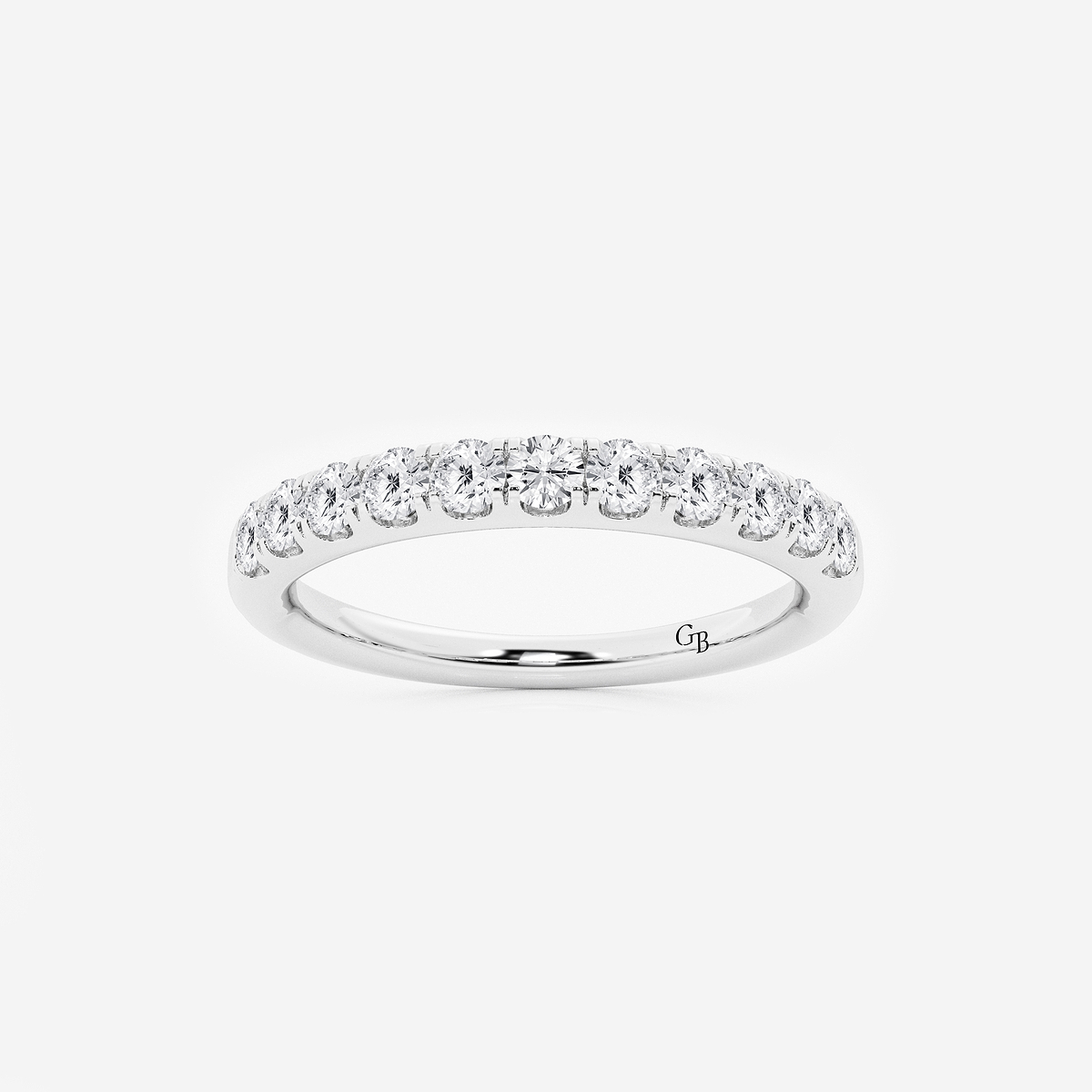 1/2 ctw Round Lab Grown Diamond Eleven-Stone Wedding Band