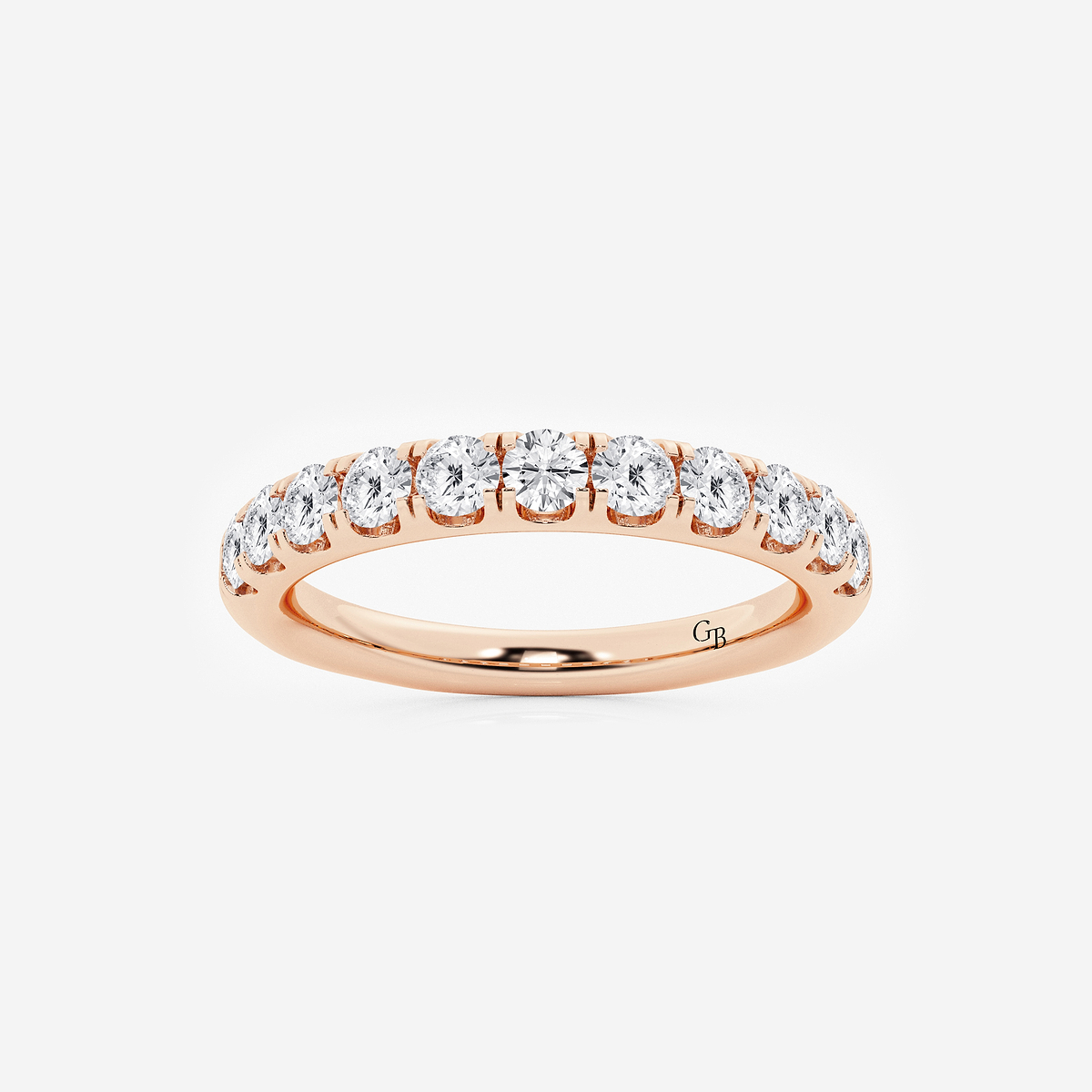 3/4 ctw Round Lab Grown Diamond Eleven-Stone Wedding Band