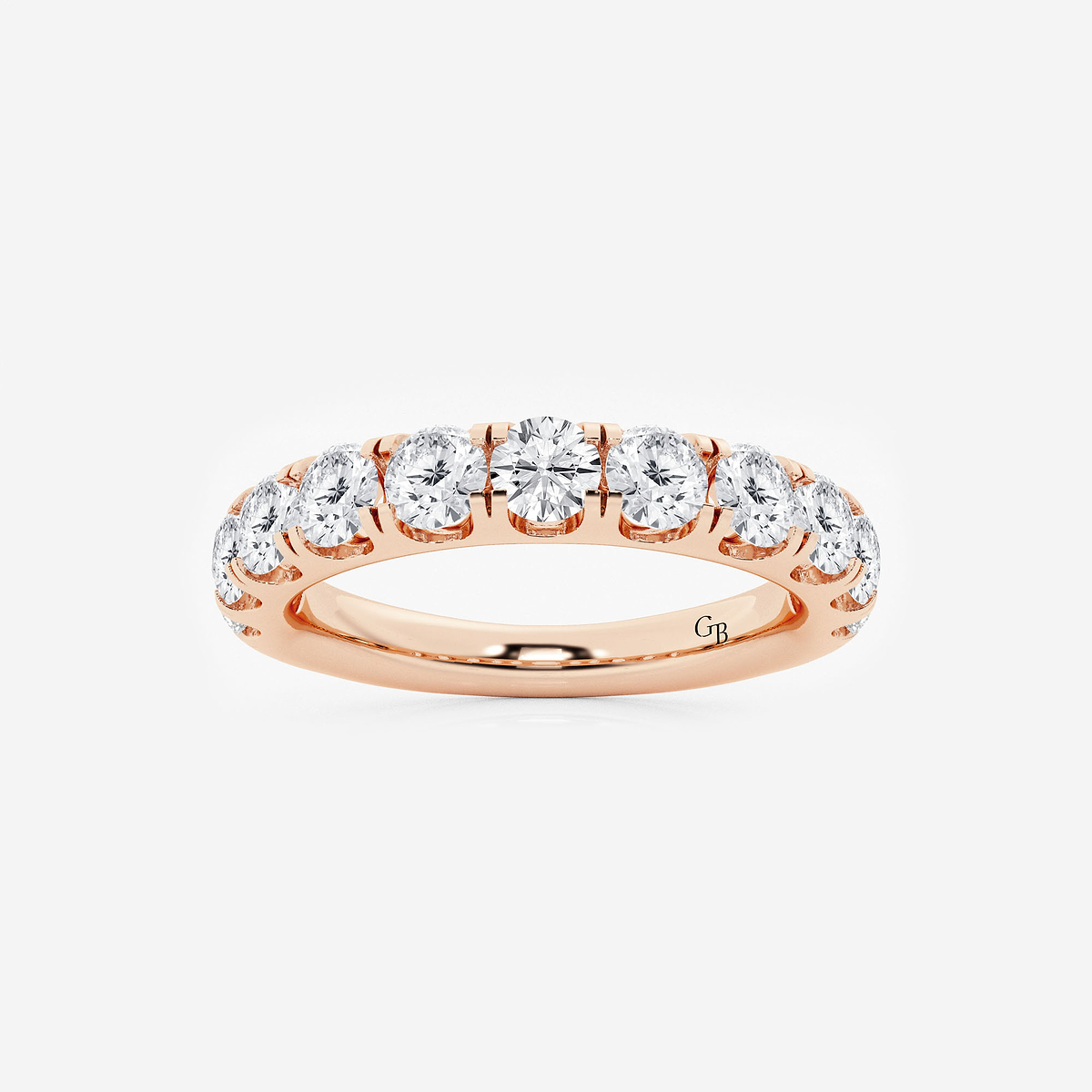 1 1/2 ctw Round Lab Grown Diamond Eleven-Stone Wedding Band