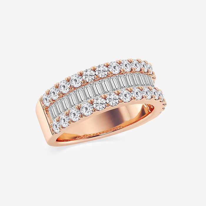 Soul Band - 2 ctw Round and Baguette Lab Grown Diamond Band