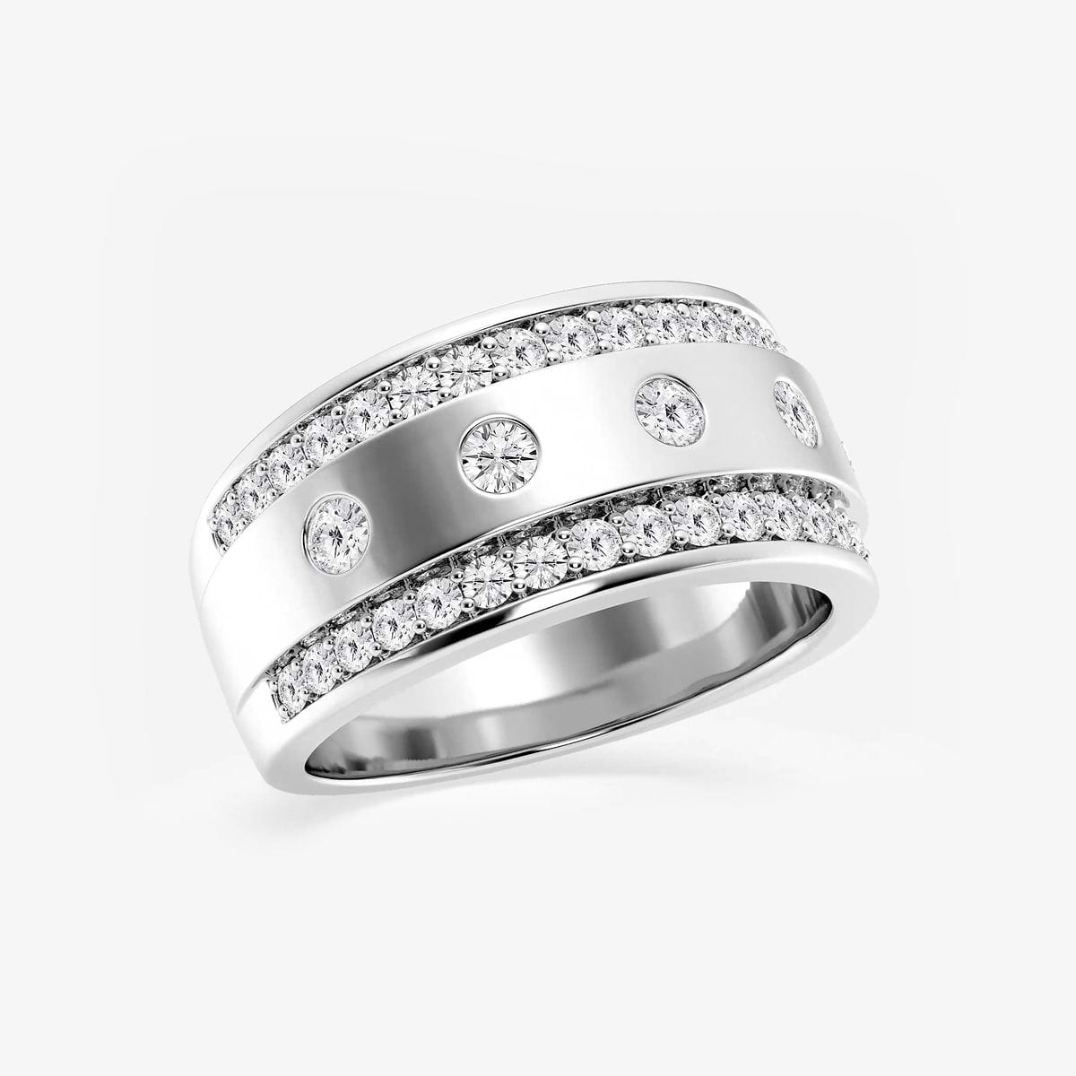 Mens floating diamond ring discount