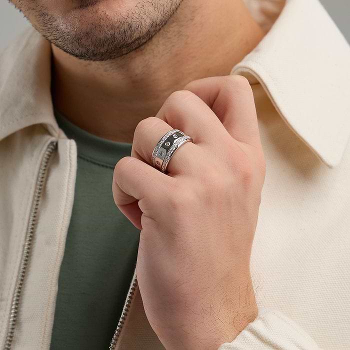 Men's Floating Round Wedding Band