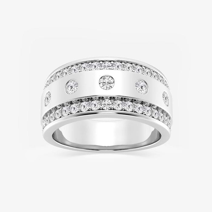 Men's Floating Round Wedding Band