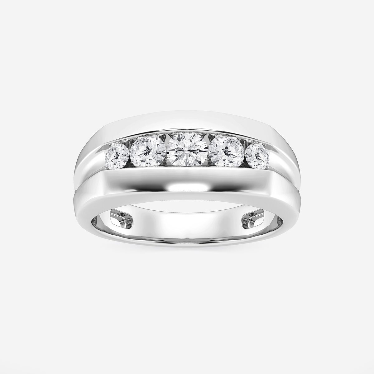 1/2 ctw Round Lab Grown Diamond Five-Stone Wedding Band