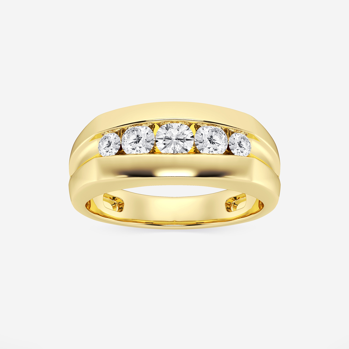 1/2 ctw Round Lab Grown Diamond Five-Stone Wedding Band