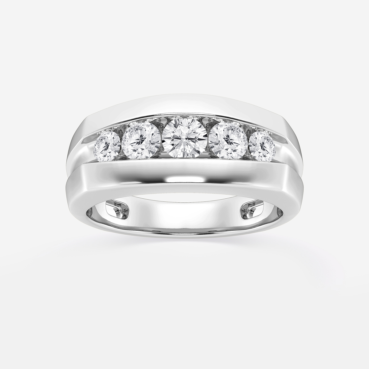 1 ctw Round Lab Grown Diamond Five-Stone Wedding Band