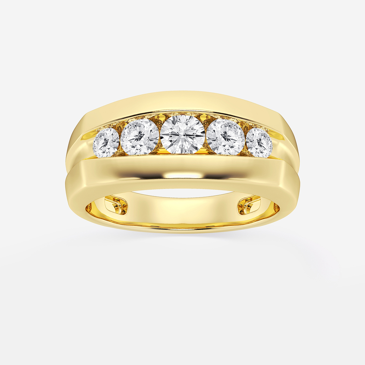 1 ctw Round Lab Grown Diamond Five-Stone Wedding Band