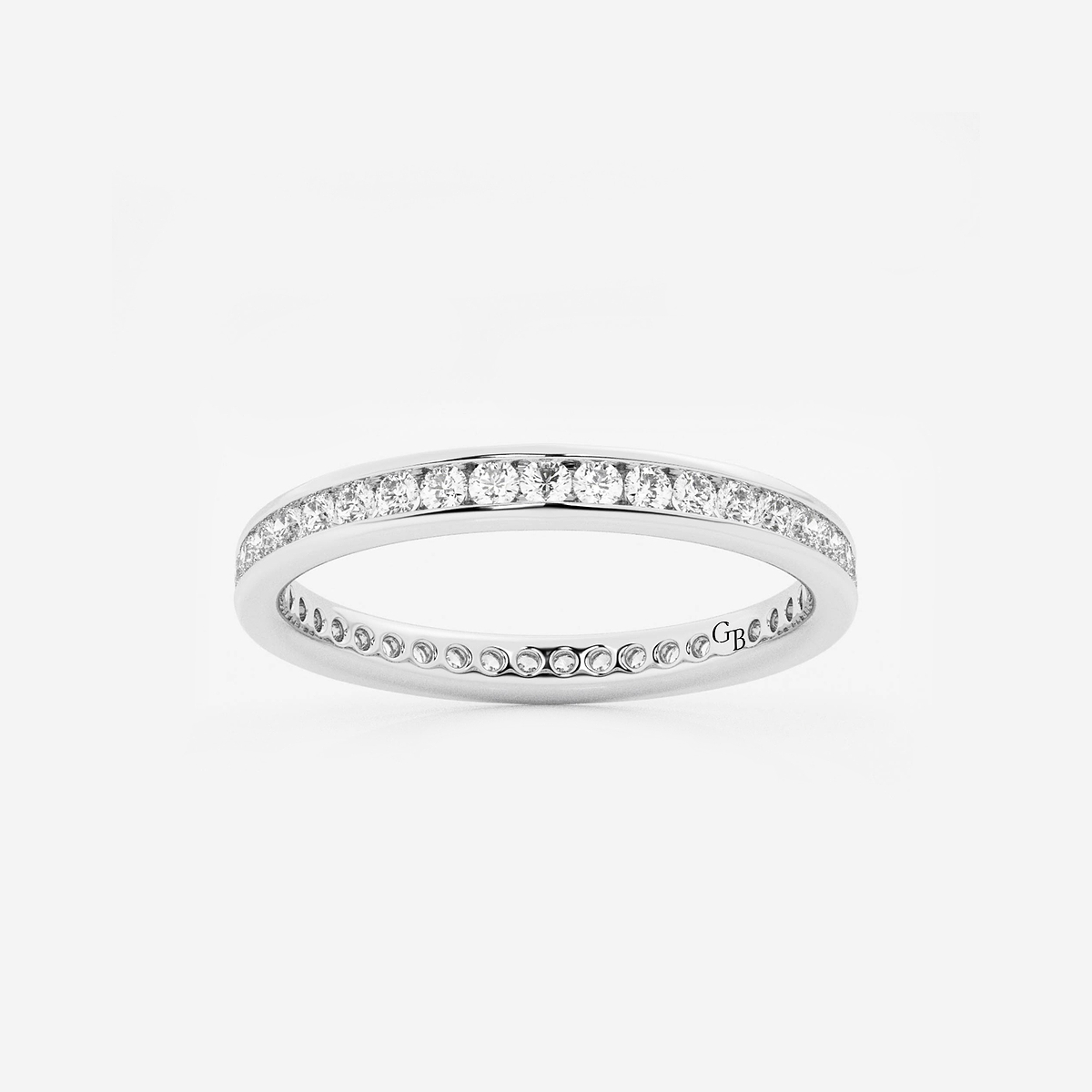 1/2 ctw Round Lab Grown Diamond Channel Set Eternity Band - 2.2mm Width