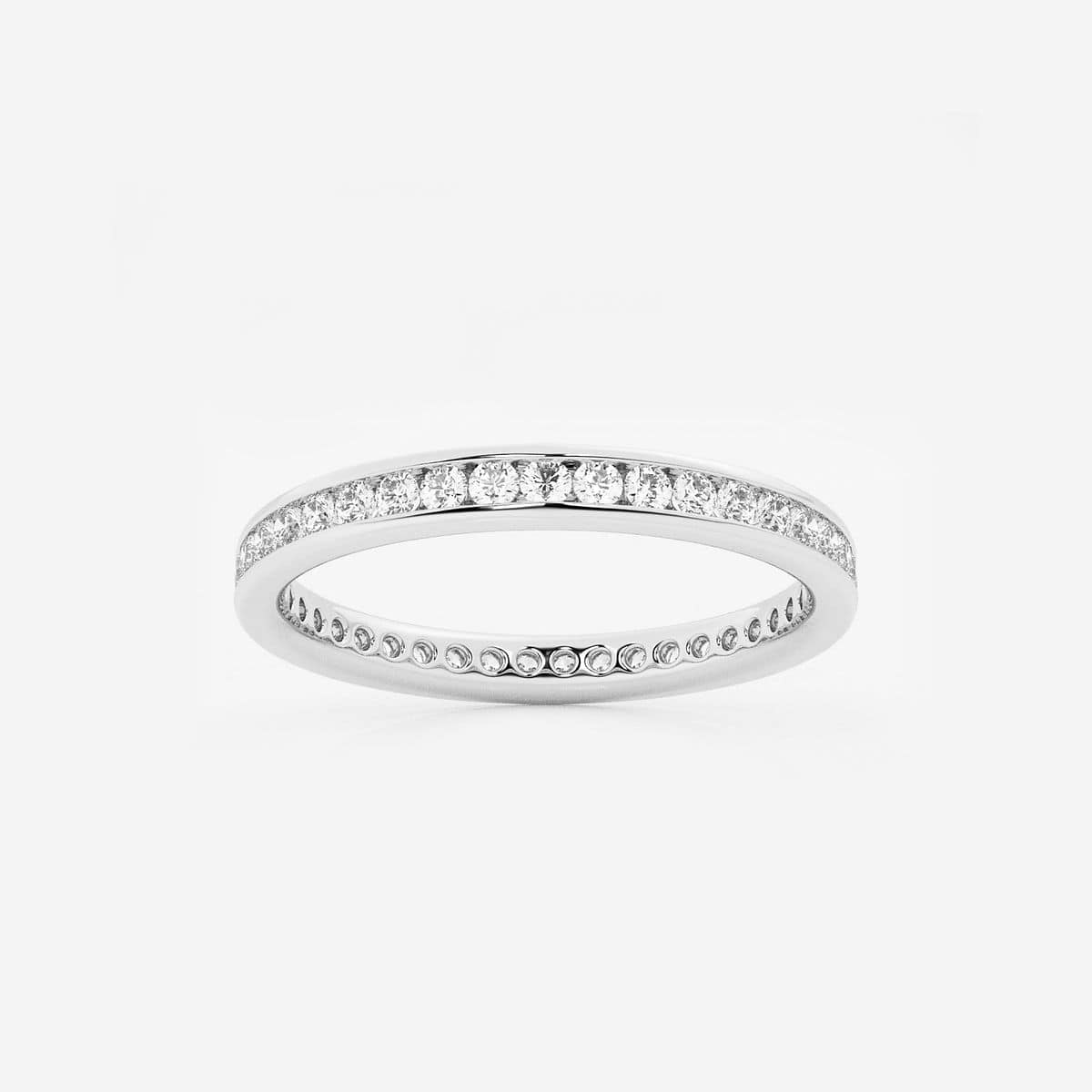 1/2 ctw Round Lab Grown Diamond Channel Set Eternity Band - 2.2mm Width