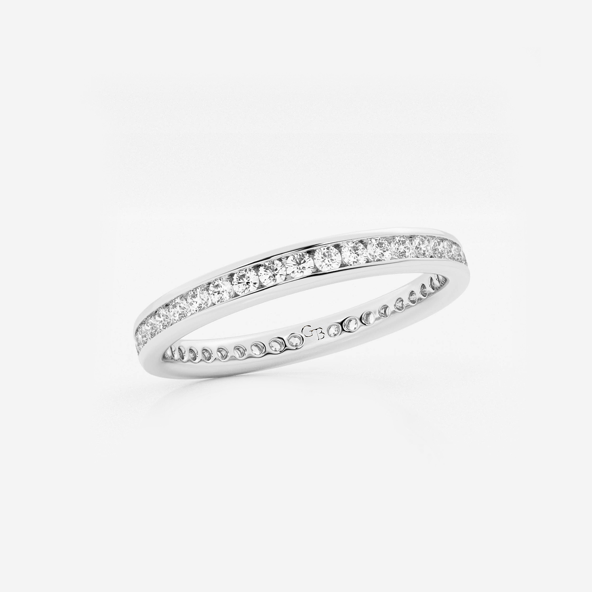 Additional Image 1 for  1 ctw Round Lab Grown Diamond Channel Set Eternity Band - 3mm Width