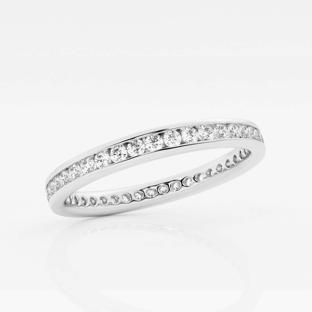 Additional Image 1 for  1/2 ctw Round Lab Grown Diamond Channel Set Eternity Band - 2.2mm Width